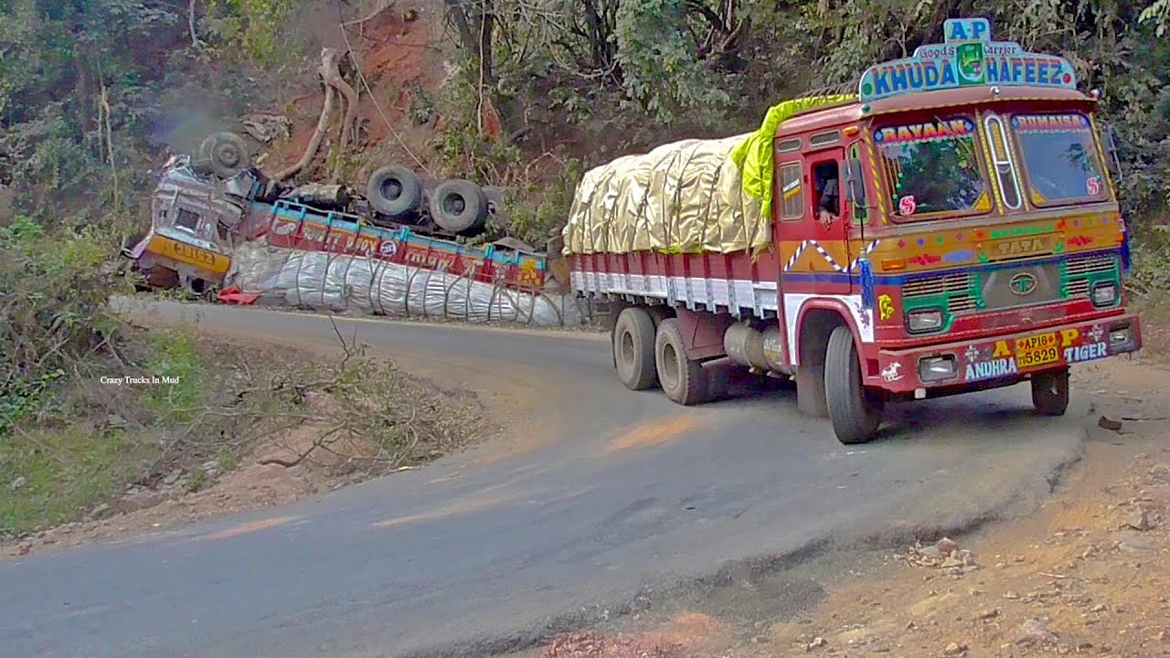10 Tyre Truck Vs  Narrow Ghat Road A Thrilling Challenge | Crazy Truckwala