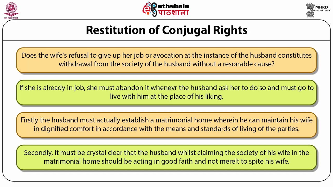 Women and Law Relating to Matrimonial Reliefs