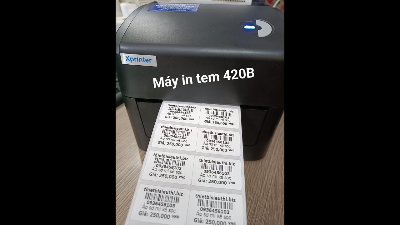Máy in tem mã vạch Xprinter XP 420B in tem mã vạch sản phẩm, in mã vận đơn sàn TMĐT