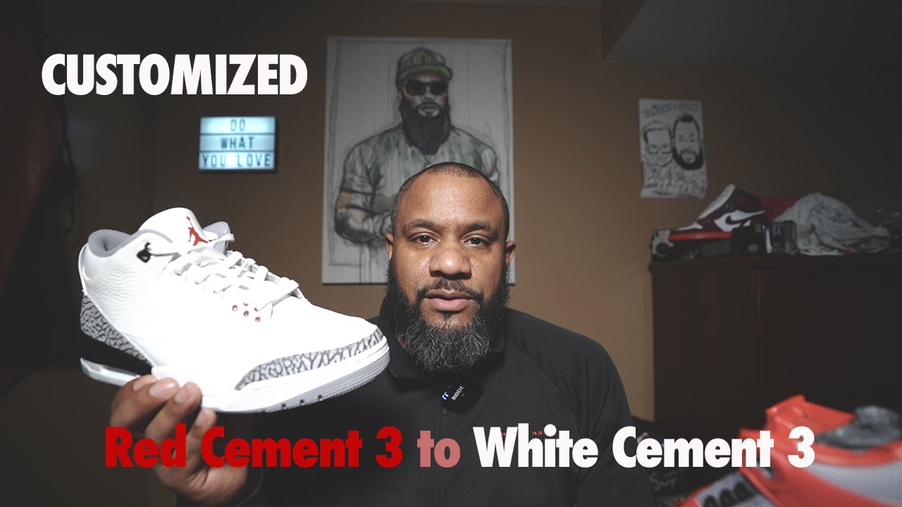 Customized | Red Cement 3 to White Cement 3 for HerSoles