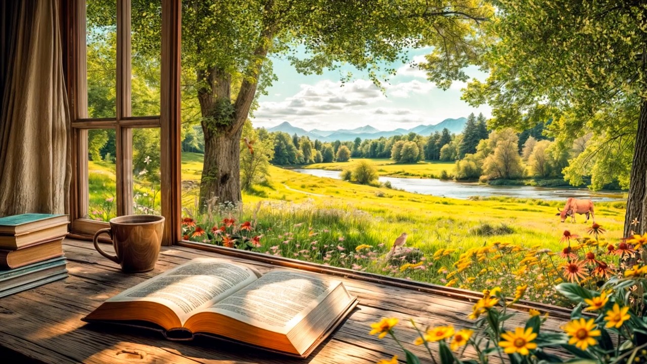Slow Day at the Meadow Window 🌿 Gentle Jazz for Relax and Unwind