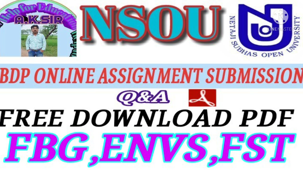 NSOU BDP ASSIGNMENT Q&A FOR SUBMISSION ASSIGNMENT 2021