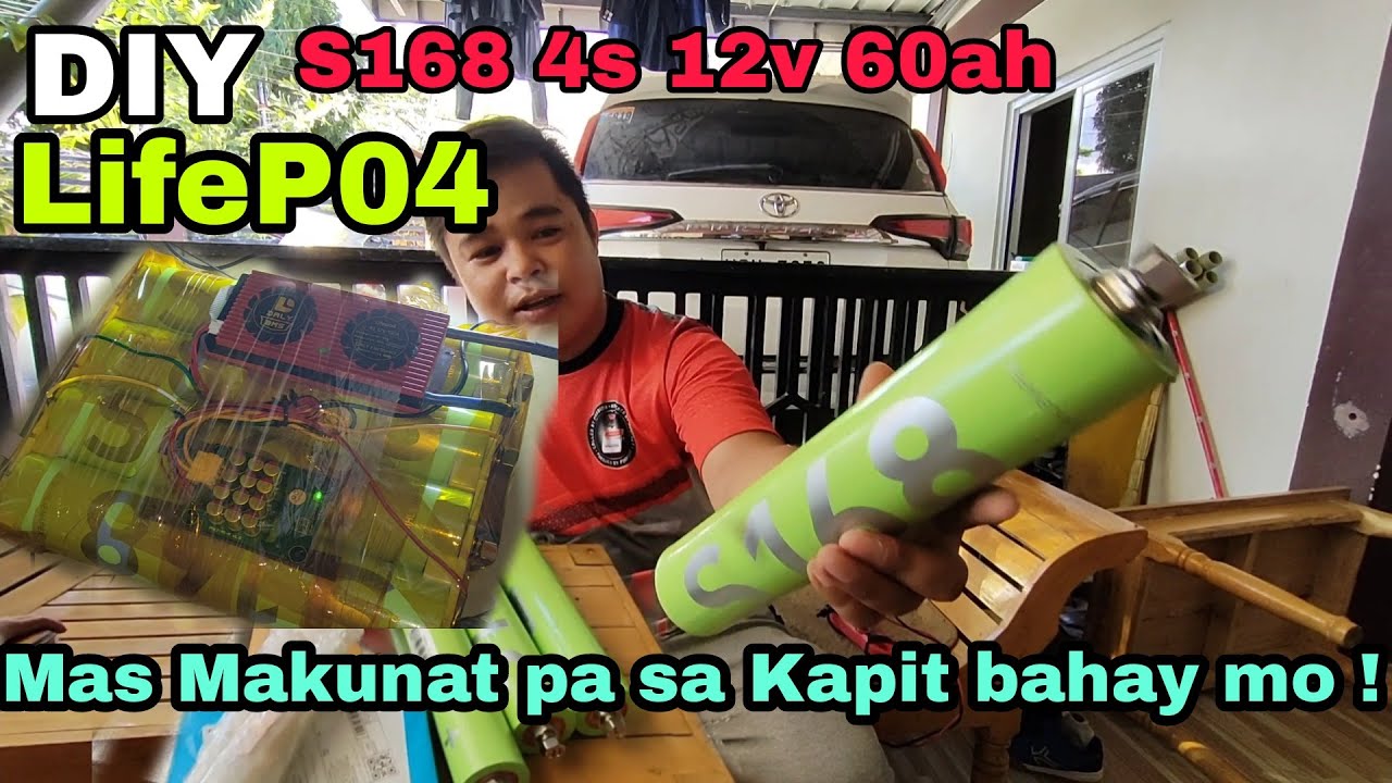 s168 Lifepo4 battery build - 4s 12 volts  with BMS Active balancer