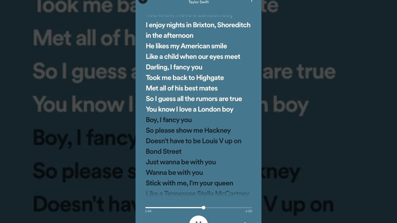 Taylor Swift - London Boy (Sped Up Version)