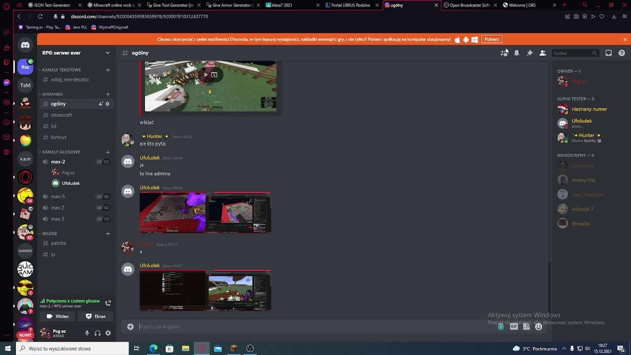codzienny stream z mojego serwa mc!