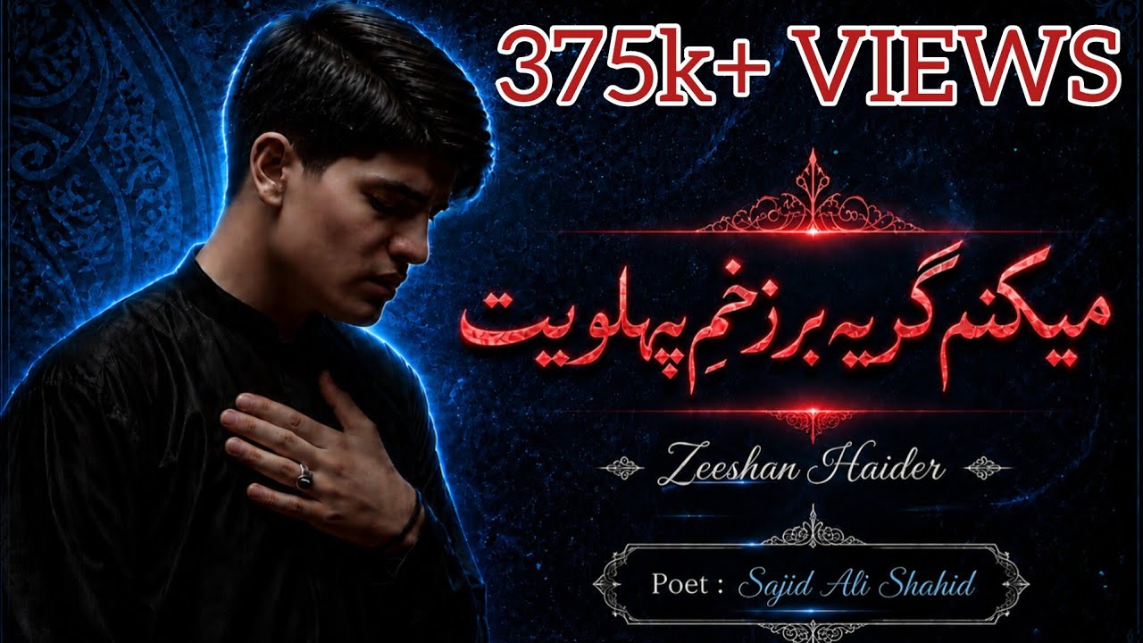 Zeeshan Haider || New Noha 2023-24 || میکنم گریہ بر زخمی پہلویت || Ayam e Fatimia sa || #azadar