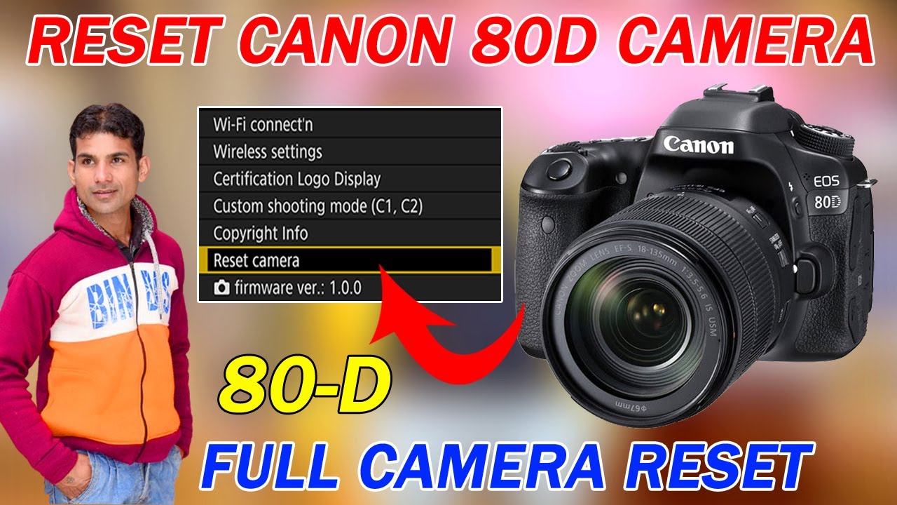 how to reset canon 80d camera ! canon 80d reset to factory settings ! canon 80d ko reset kaise kare