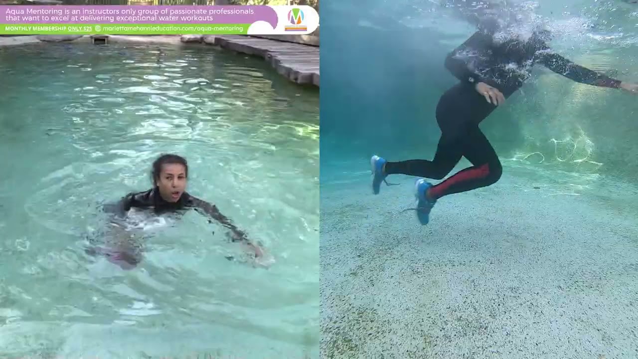 Aqua instructor tip – Action verses Reaction with the Baby Crawl/Mountain Climber exercise 😀💦💙