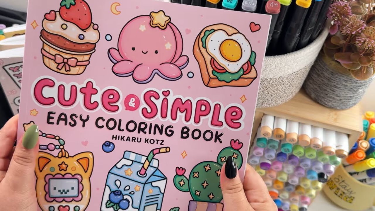 ASMR | colorea conmigo CUTE & SIMPLE #coloring #ohuhumarkers 