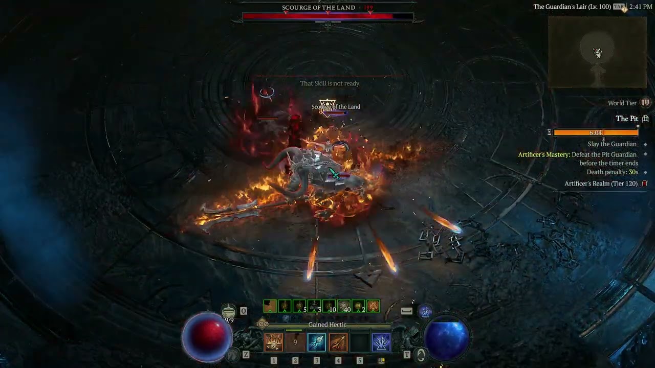 SORC FIRST PIT120 Clear Firekuna Immortal - S4 Diablo 4