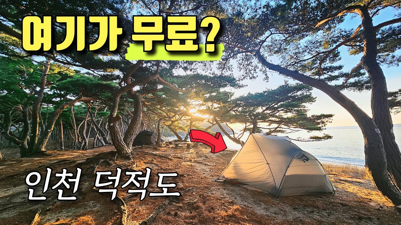 소나무 가득한 '섬' 캠핑 노지 추천🏝️| 백패킹 초보자도 올 수 있는 곳😲 | 덕적도 밧지름해변
