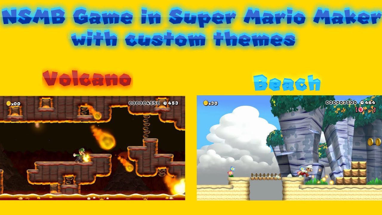 New SMB Game in Super Mario Maker (Custom Themes) [9000 Subs Special]