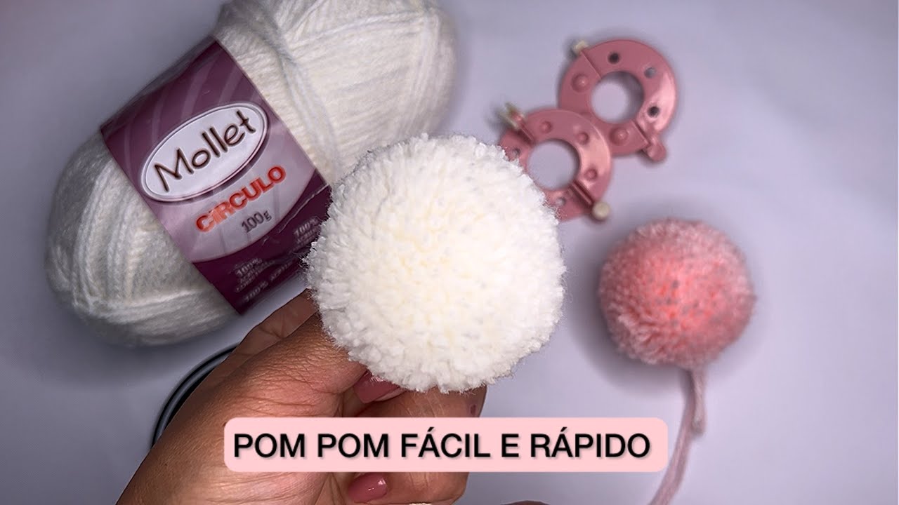 POM POM FÁCIL E RÁPIDO DE FAZER COM TEAR MANUAL