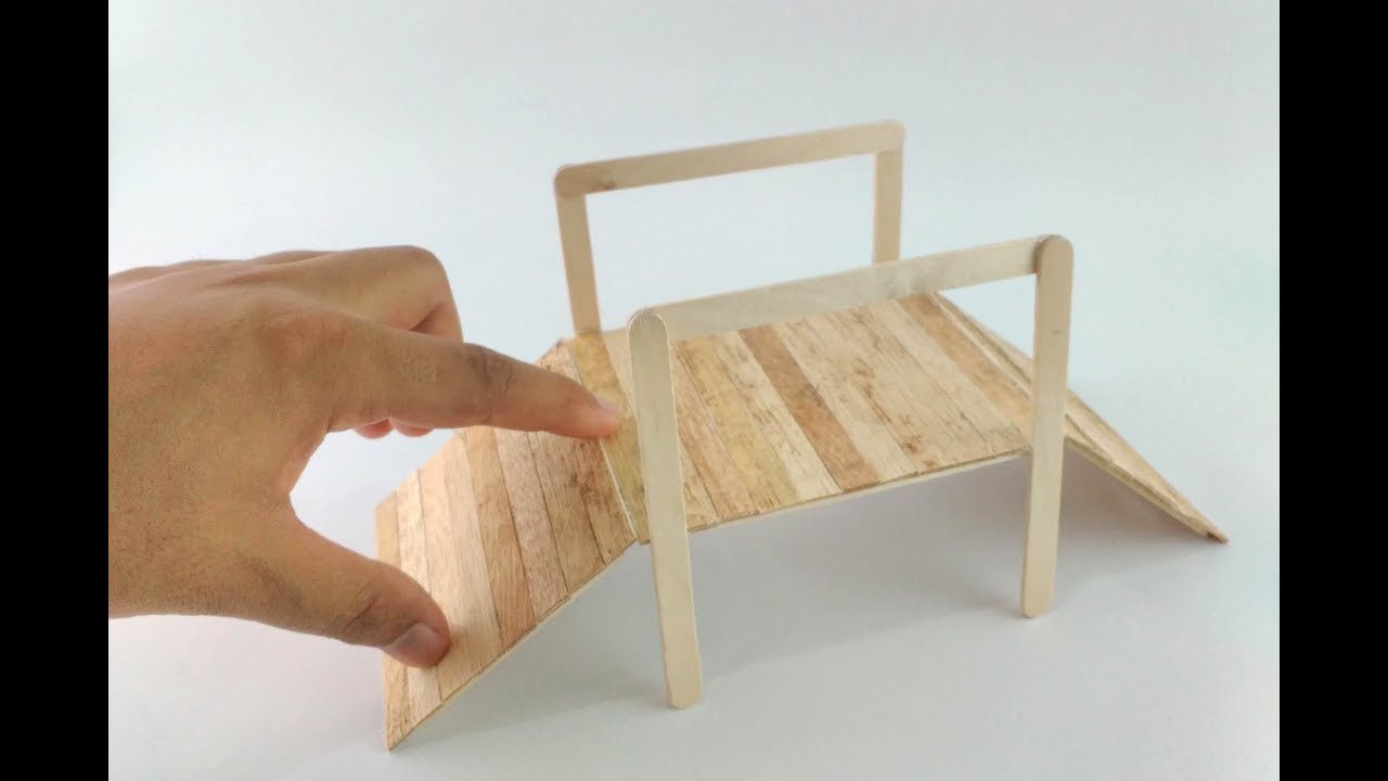 How to Make Mini Popsicle Sticks Bridge