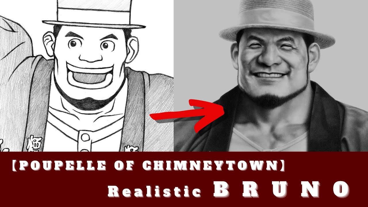 【Poupelle of Chimney Town】How to draw Bruno｜『映画 えんとつ町のプペル』鉛筆画ブルーノ