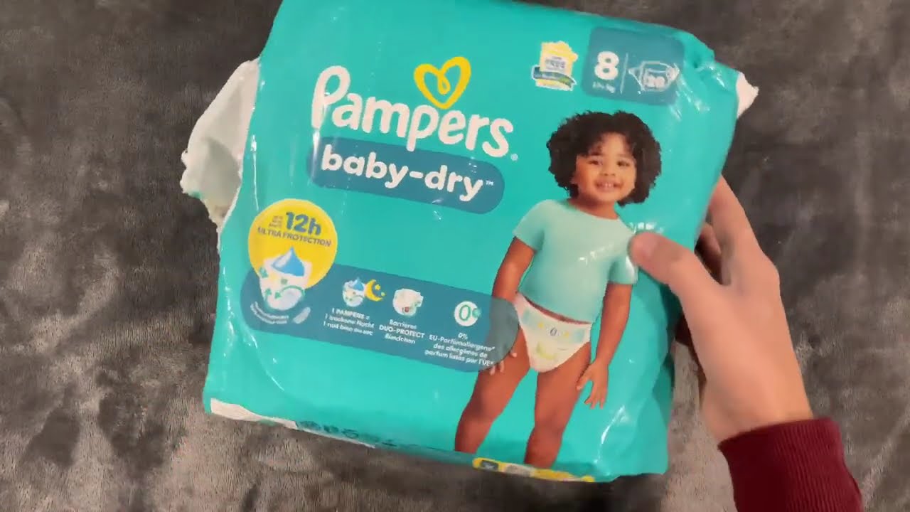 Pampers Baby-Dry size 8, europe´s biggest baby diaper.