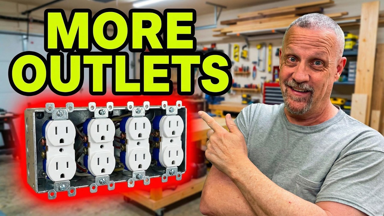 How to Install New Outlets in Garage - DIY Wiring Projects! (OFFICIAL VIDEO)