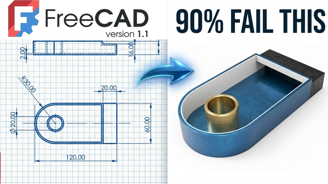 ThicknessChallenge 🔥 | 90% Get This Wrong ( FreeCAD )