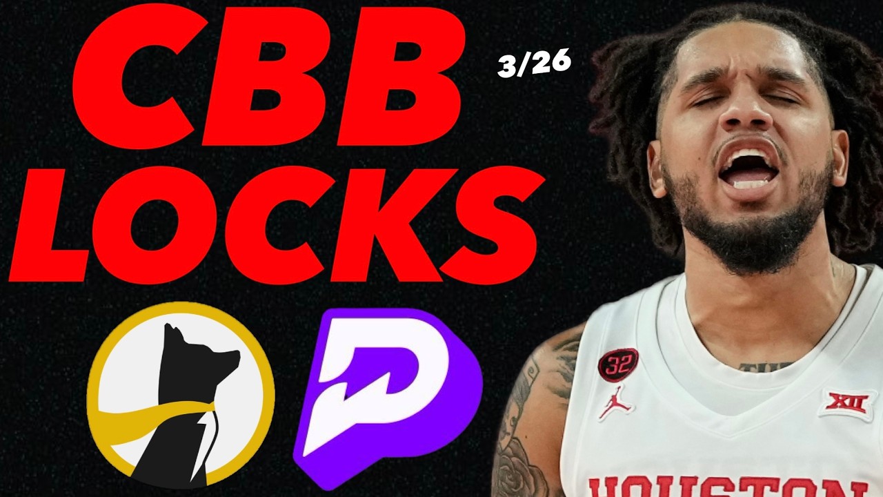 PRIZEPICKS CBB THURSDAY 3/26/26 - FREE PICKS!!!  (CRAZY RUN!!!) - BEST PLAYER PROPS - SWEET 16 TODAY