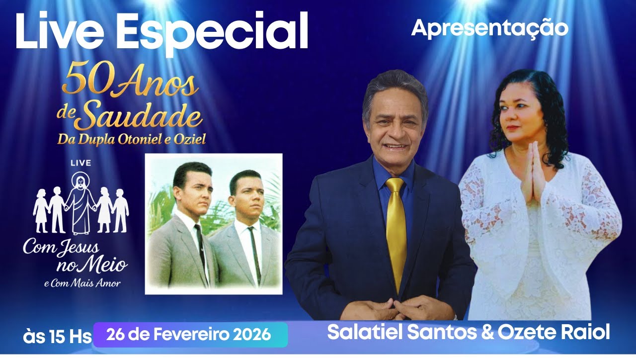  HOMENAGEM 50 ANOS DE SAUDADES  DOS CANTORES OTONIEL E OZIEL part.filhos, Otoniel e Gláucia de Paula