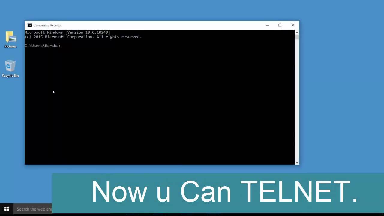 Install and Enable Telnet in Windows 10,8.1 – Use The Telnet Client Utility