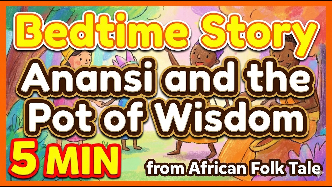 Anansi and the Pot of Wisdom | 5-Minute Bedtime Story | Learn English Through Stories