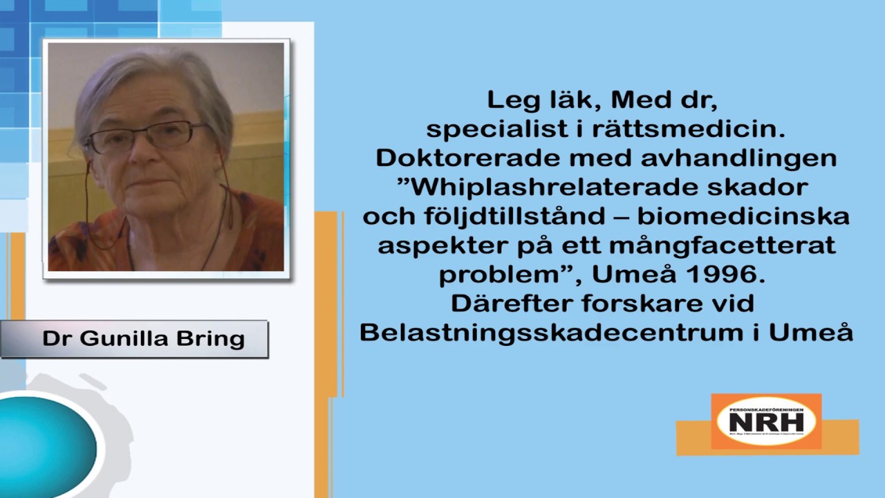 Överlappande syndrom – likheter och skillnader i symtombilden vid tillstånd/skador dr Gunilla Bring