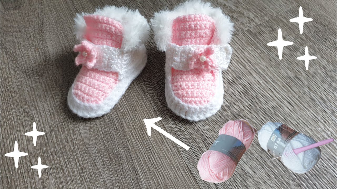 How to Crochet Easy Baby Shoes for Girl age 3-6 months Easy 2023
