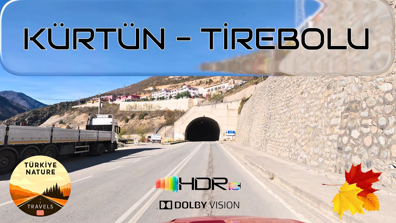 4K POV. DRIVING THROUGH THE VALLEY IN AUTUMN. TÜRKİYE (TURKEY) KÜRTÜN-TİREBOLU 