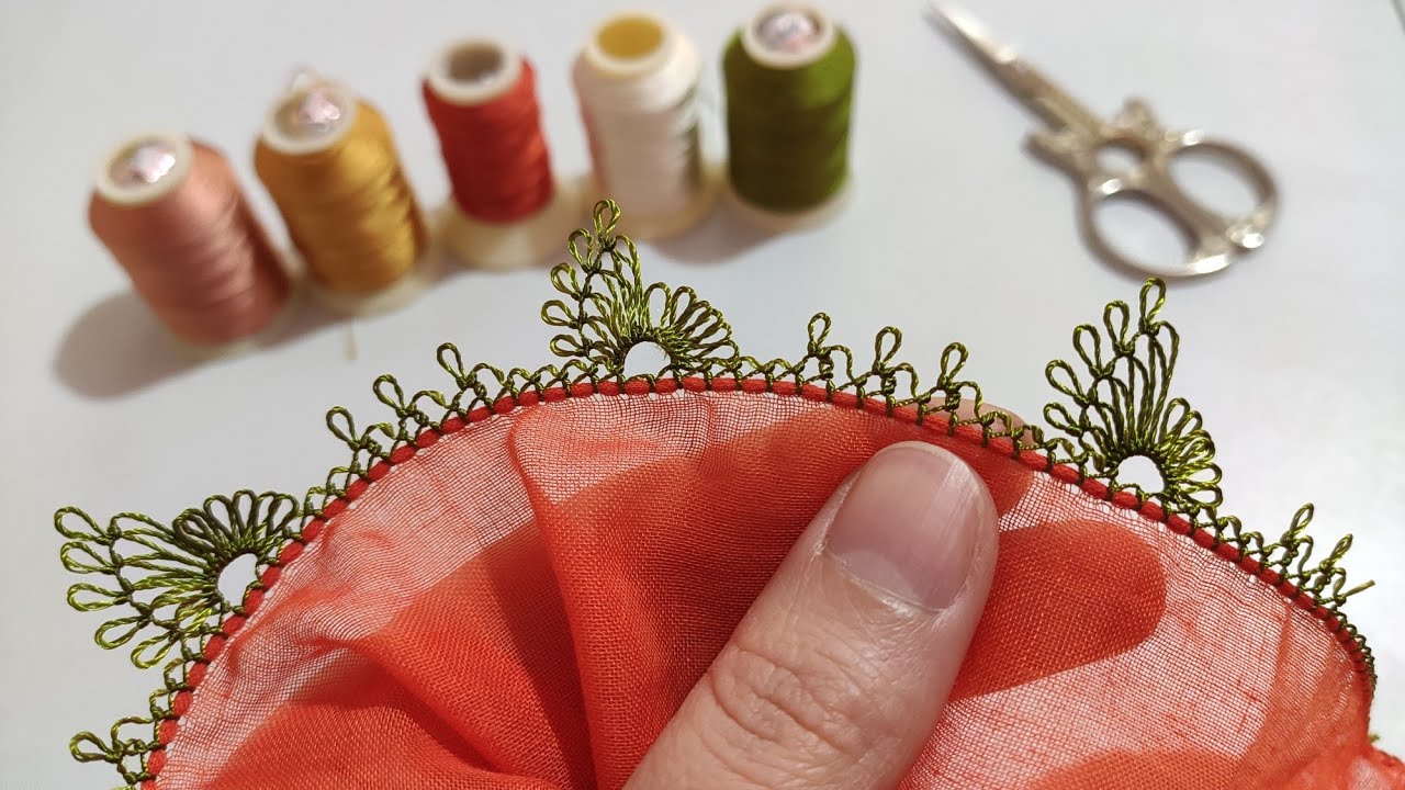 222.MODEL/TURUNCU YAZMAYA SOFT RENKLERLE MUHTEŞEM İĞNE OYASI.BU MODELİ BU RENKLERLE DENEYİNN
