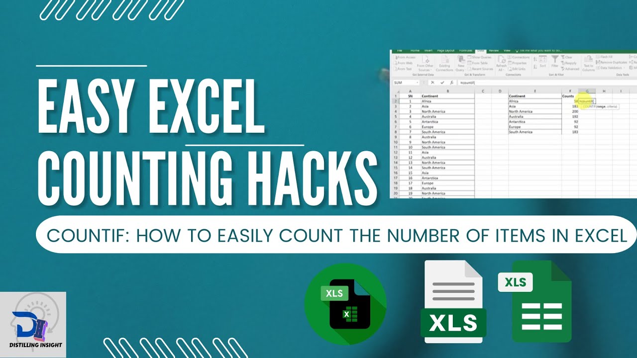 How to Count the Number of Items in Excel | Easy Excel Tutorial for Beginners