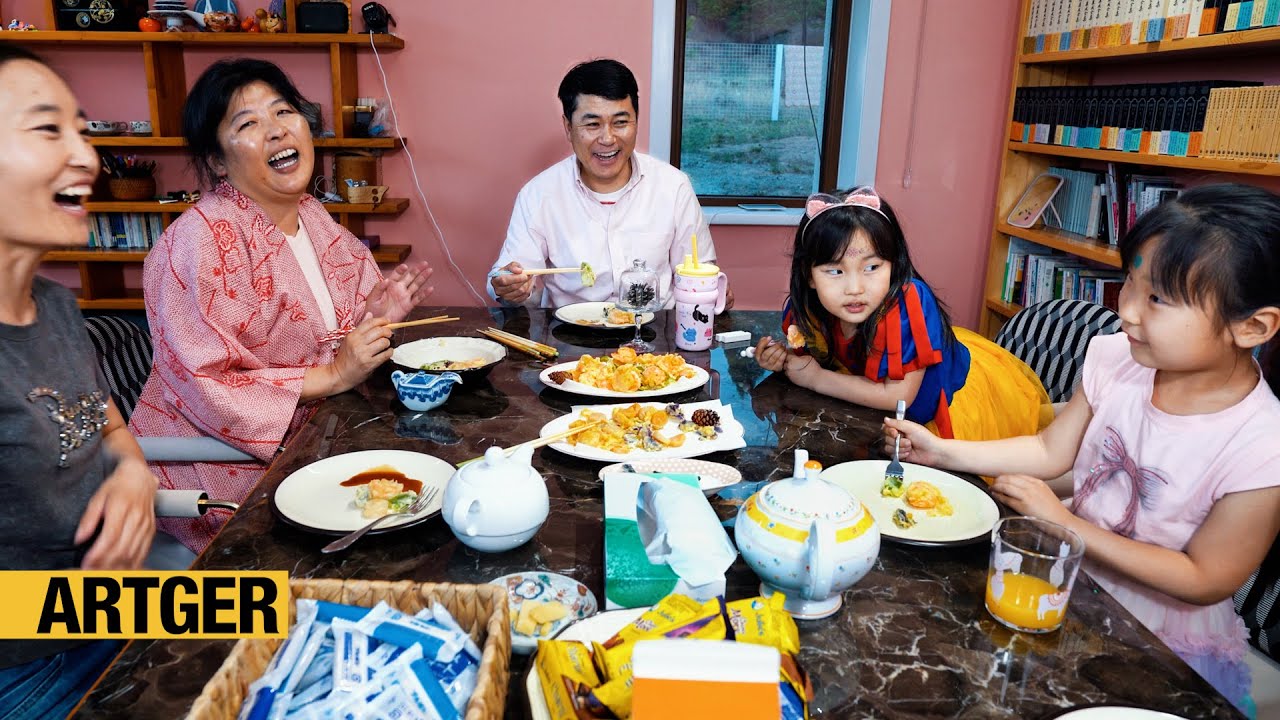 How a Japanese Woman Lives in a Mongolian Countryside! Japanese Tempura Feast with Mongolian Twist!