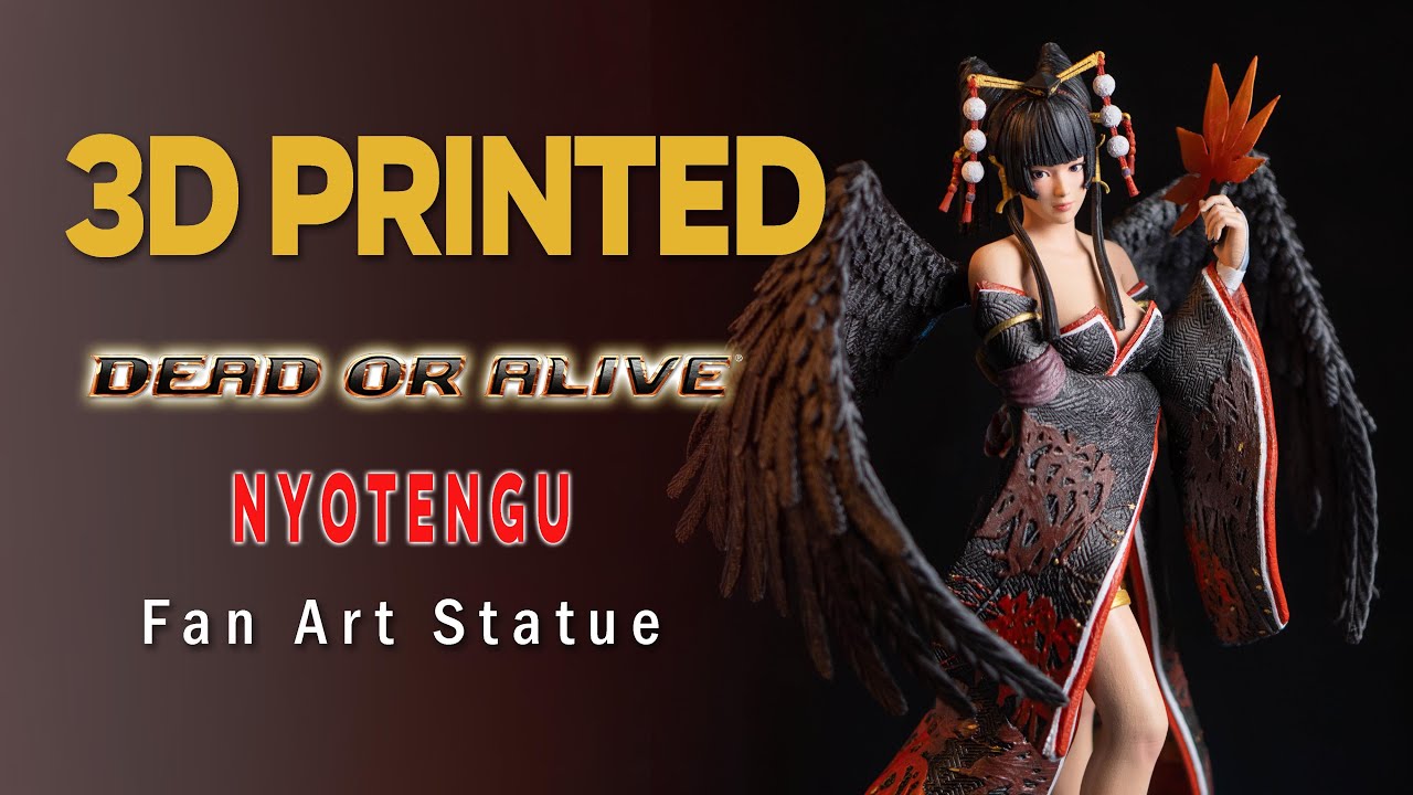 Nyotengu Dead or Alive 3d Printed Fan Art Statue