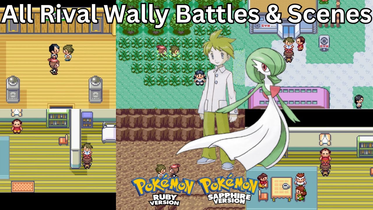 Pokémon Ruby & Sapphire - All Rival Wally Battles & Scenes