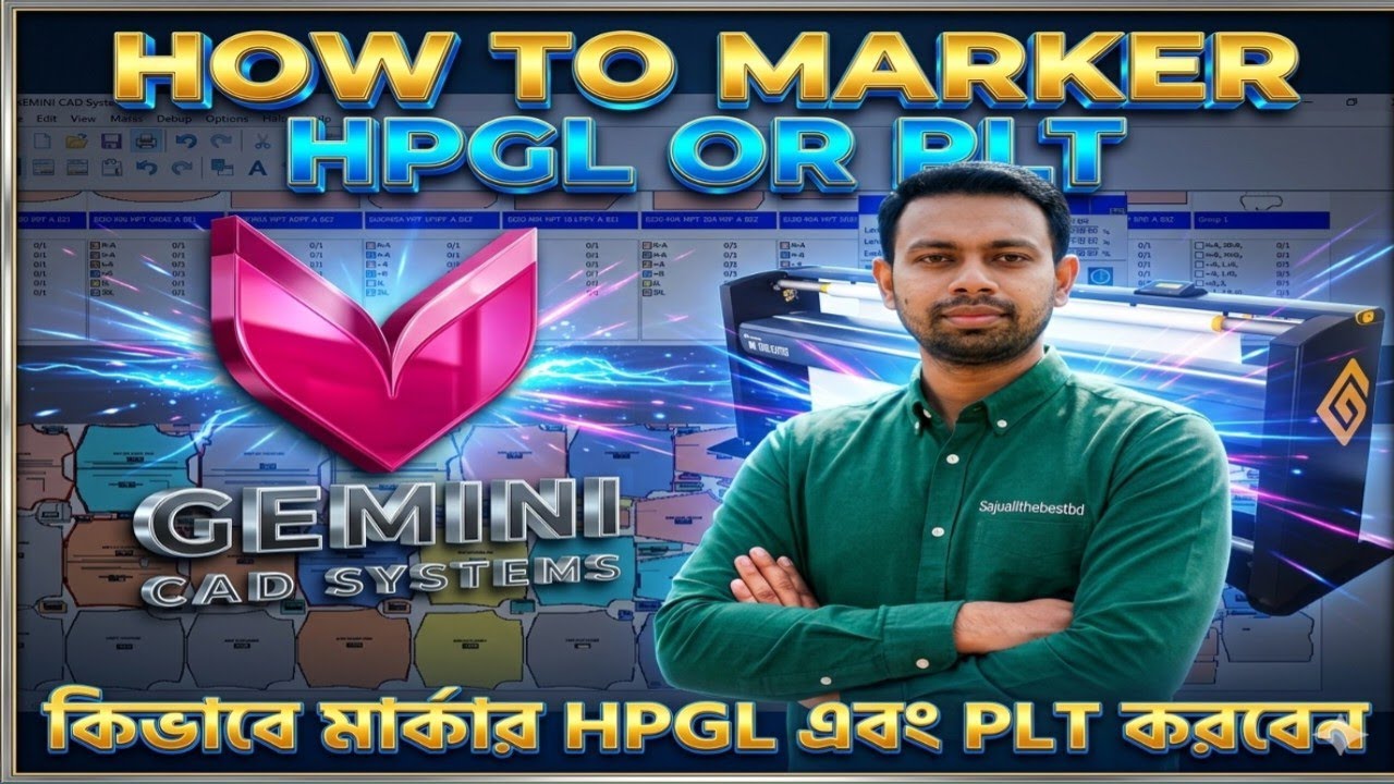 Gemini Software: как использовать маркер HPGL для печати, руководство по бенгальскому языку для н...