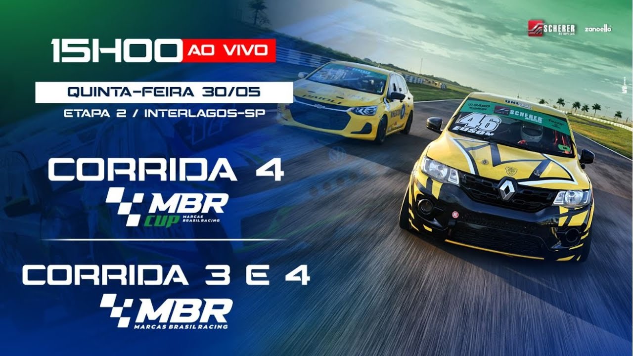 CORRIDA 4 - INTERLAGOS AO VIVO - TRANSMISSÃO ETAPA 2  - Marcas Brasil Racing