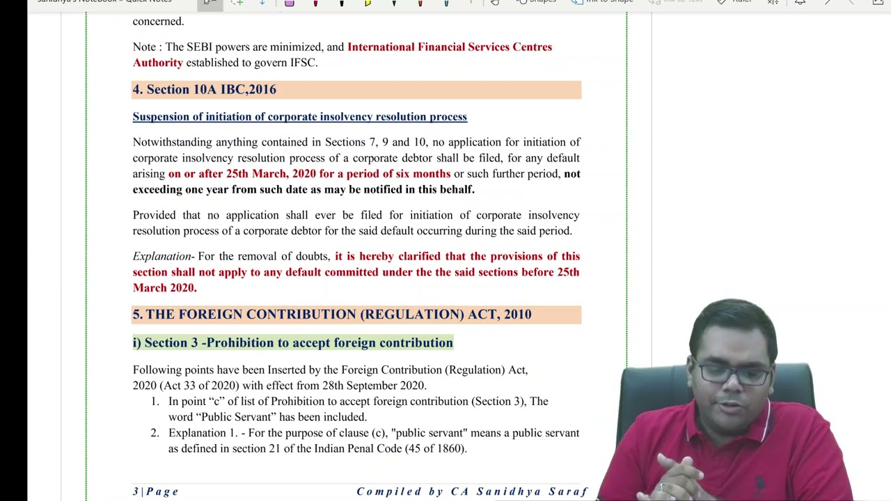 Amendments in Law for May 2021 | CA Final | CA Sanidhya Saraf