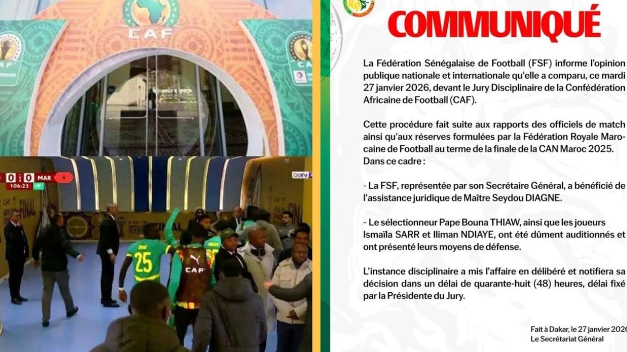 Direct Analyse Situation Sénégal et Maroc..La fsf apporte Une réponse devant le jury disciplinaire