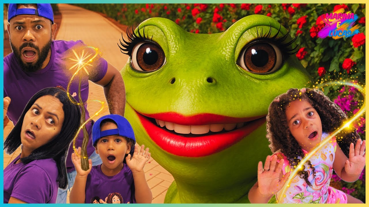 MARINA VIROU UM SAPO!!!🐸 Marina se convirtió en rana.