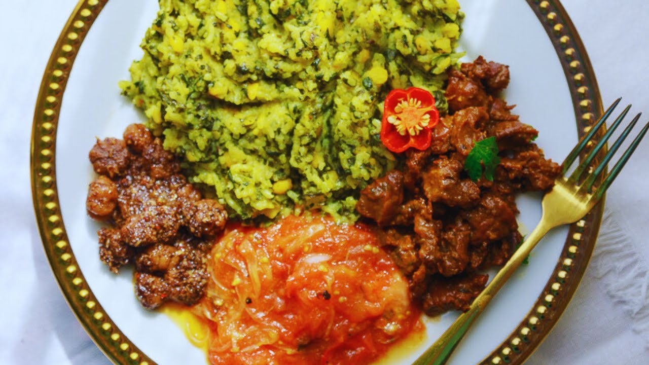🇹🇹Kitchri(Vegan), Tomato Choka(Vegan) and Stewed Gizzards