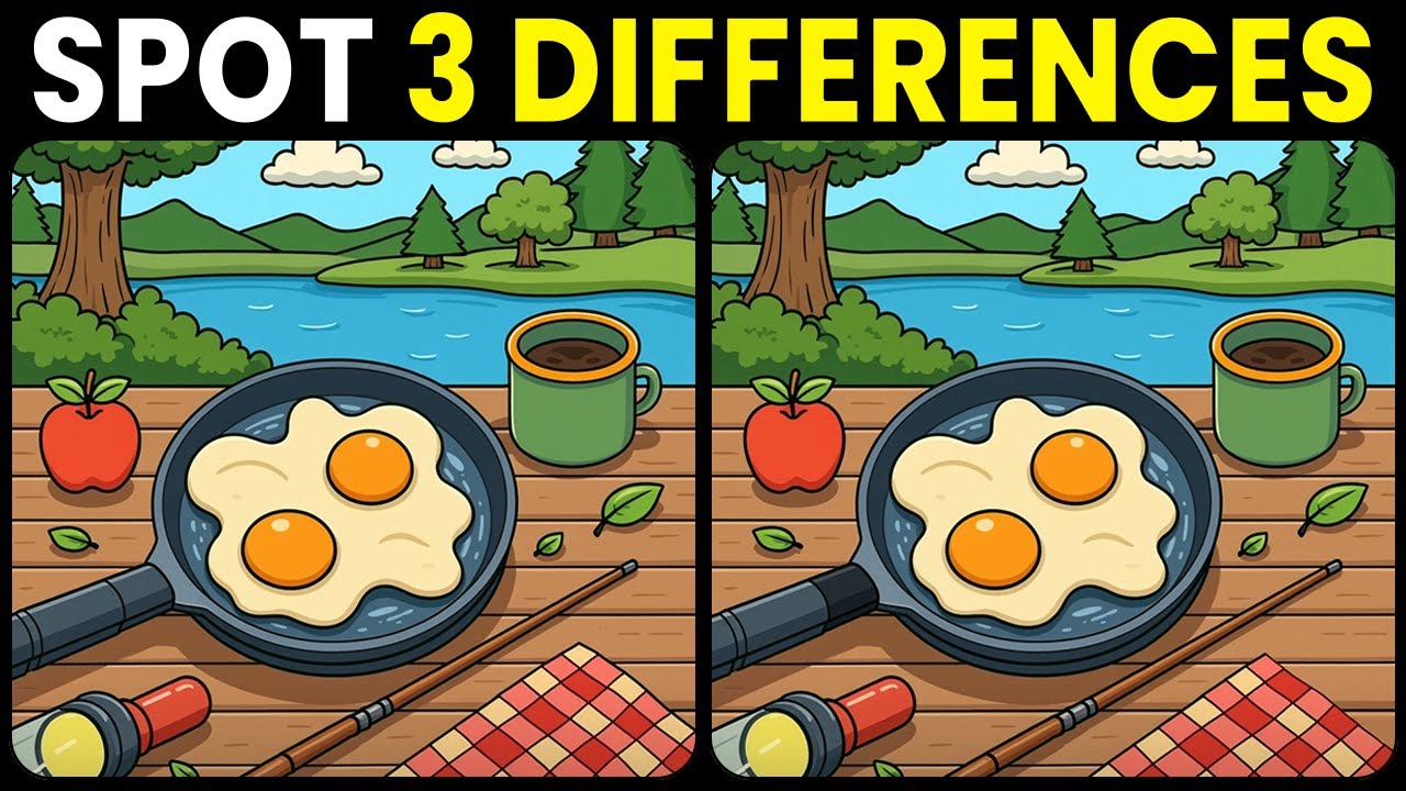 Spot 3 Differences! Brain workout