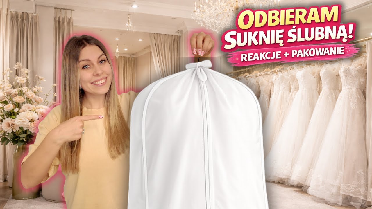 ODBIERAM SUKNIĘ ŚLUBNĄ! 😍 | Pierwsze reakcje + pakowanie na ślub | VLOG