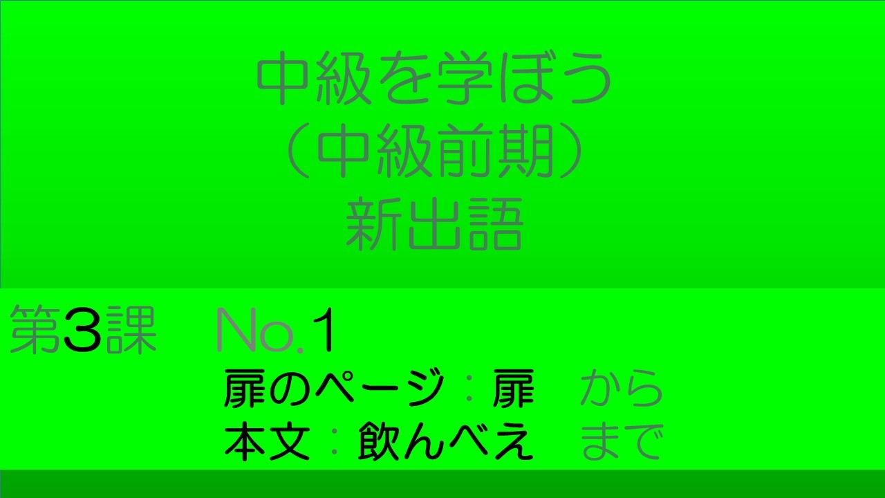 【中級を学ぼう 前期　第3課】語彙No.1｜意味・例文・クイズでしっかり身につく！
