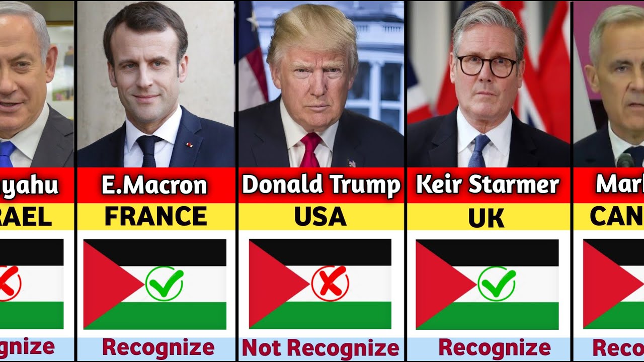 195 Countries State Leaders Who Recognize or Do Not Recognize Palestine as a Country