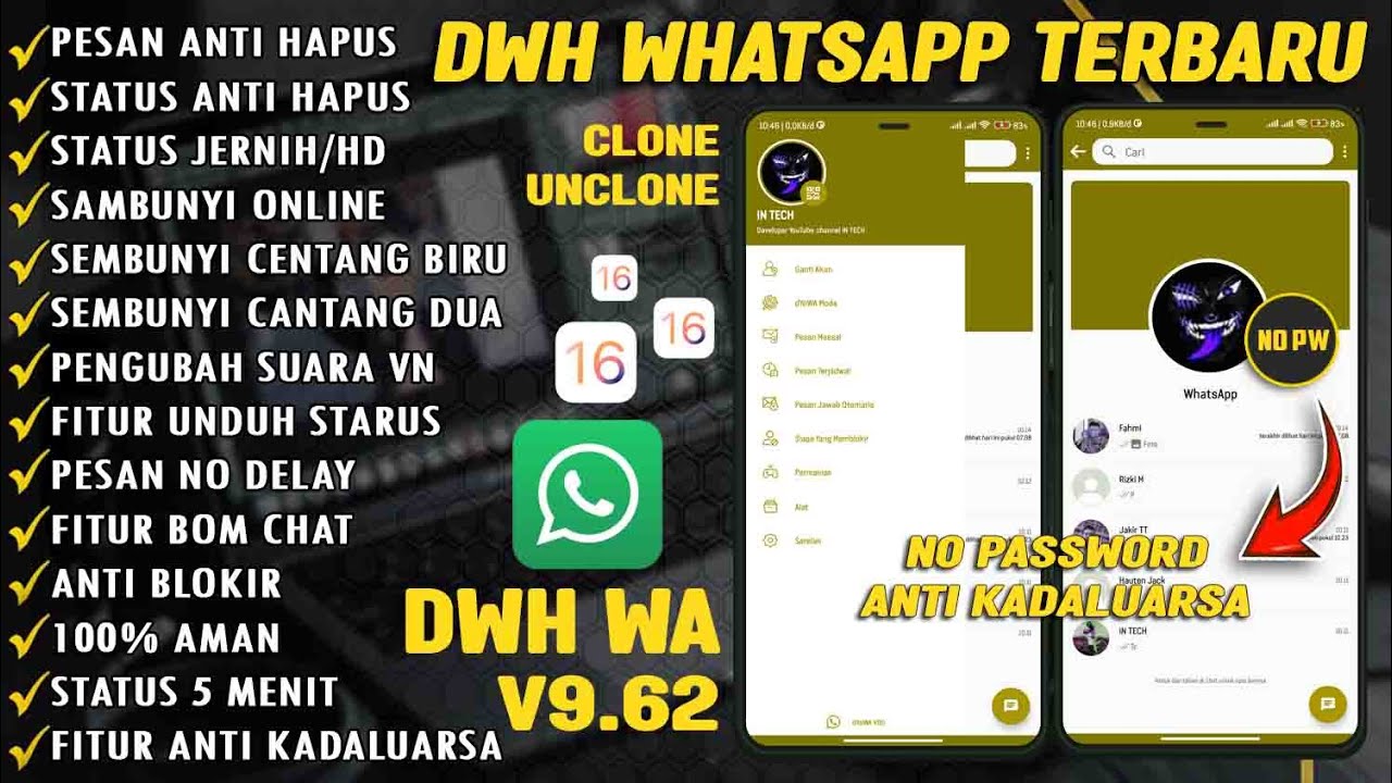 DWH WHTASAPP V9.62 TERBARU 2023 || DWH WA VERSI TERBARU 2023 - NO