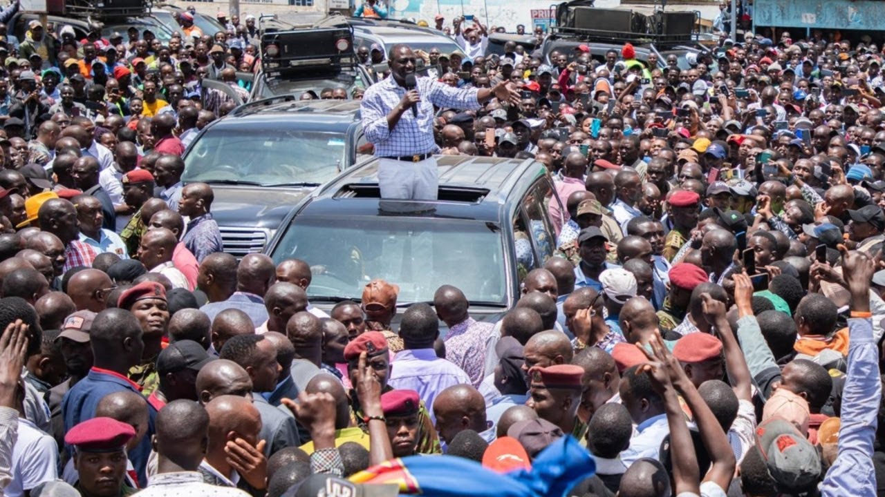 President Ruto's charged rally in Bomet Town today!!