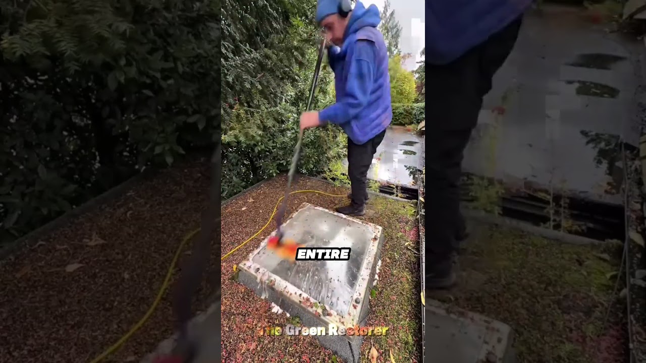 Home Outdoor Cleaning | Raking | Pressure Washing | Transformation #shorts #satisfying #cleaning