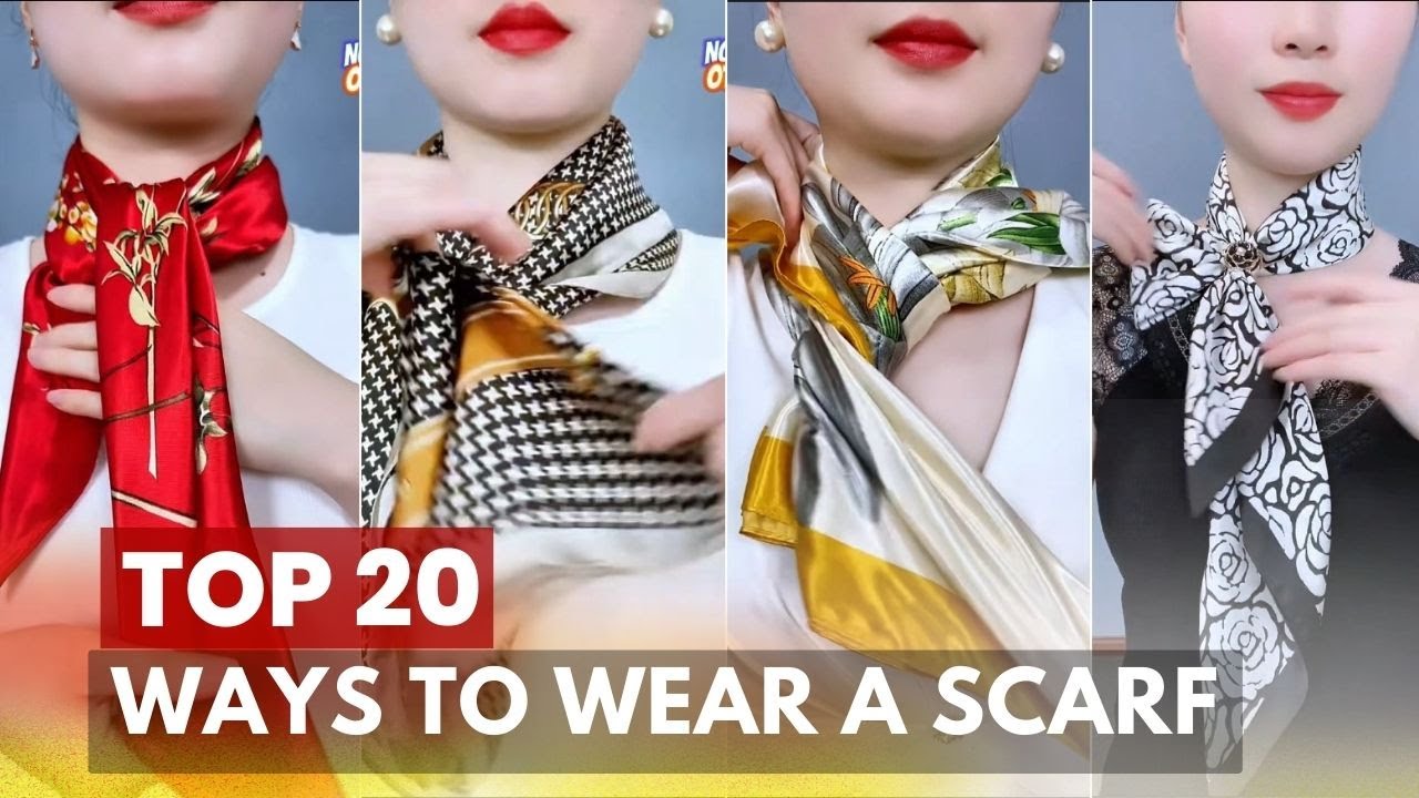 The 20 Most Popular Scarf Tie Methods | Stylish Headscarf | Wear Gilr's Necktie #scarftie #hijab
