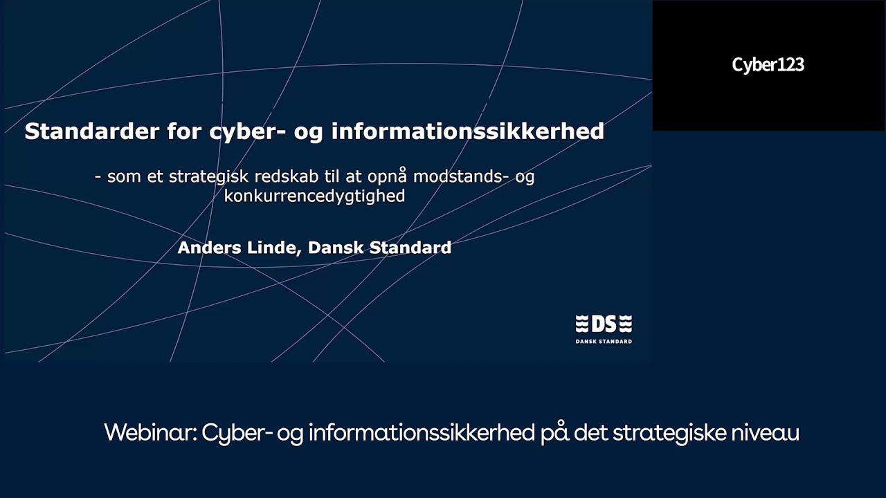Webinar: Cyber- og informationssikkerhed på det strategiske niveau