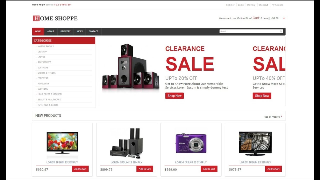 How to Create a Shopping website|web site|eCommerce website create